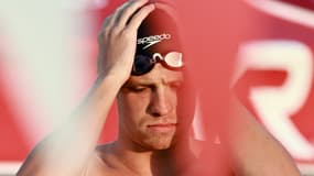 Léon Marchand sur un 400m 4 nages à Fort Lauderdale, en Floride, le 2 mai 2025.