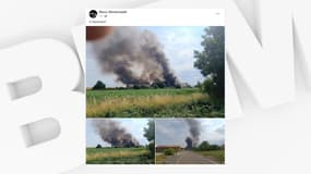 L'incendie a ravagé un hangar de 1000m² ce jeudi sur la commune de Dauendorf.