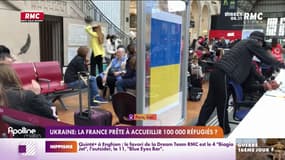Les réfugiés ukrainiens à la gare de l'Est
