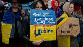Manifestation pour le retrait de l'armée russe d'Ukraine, Nice, le 23 avril 2022