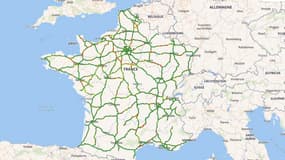 La couverture mobile sur les axes routiers français.