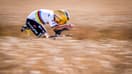 Remco Evenepoel lors d'un contre-la-montre du Tour de France, le 9 juillet 2025