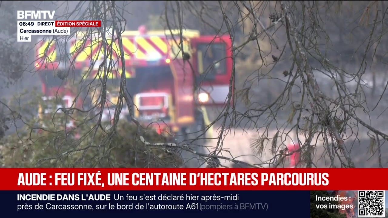 Incendie dans l'Aude: le feu fixé en "quatre heures", plus de 100 d'hectares brûlés