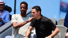 Hatem Ben Arfa aux côtés de Gaël Monfils à Roland-Garros, le 6 juin 2023