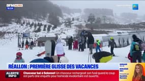 Réallon: premier jour de ski pendant les vacances 