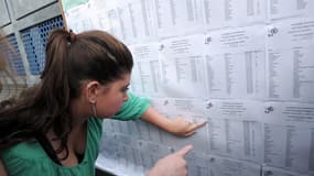 Photo d'illustration - Une étudiante regarde les résultats de son examen