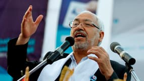 Rached Ghannouchi, leader du parti islamiste tunisien Ennahda, probable vainqueur du scrutin de dimanche.