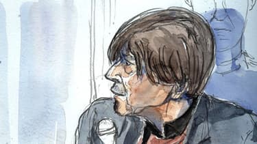Croquis d'audience représentant Jorge Montes, réalisé le 18 novembre 2008 au tribunal correctionnel de Paris.