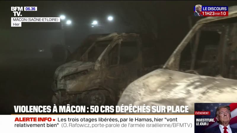 Violences à Mâcon: 50 CRS envoyés en renfort après l'incendie de trois bâtiments publics