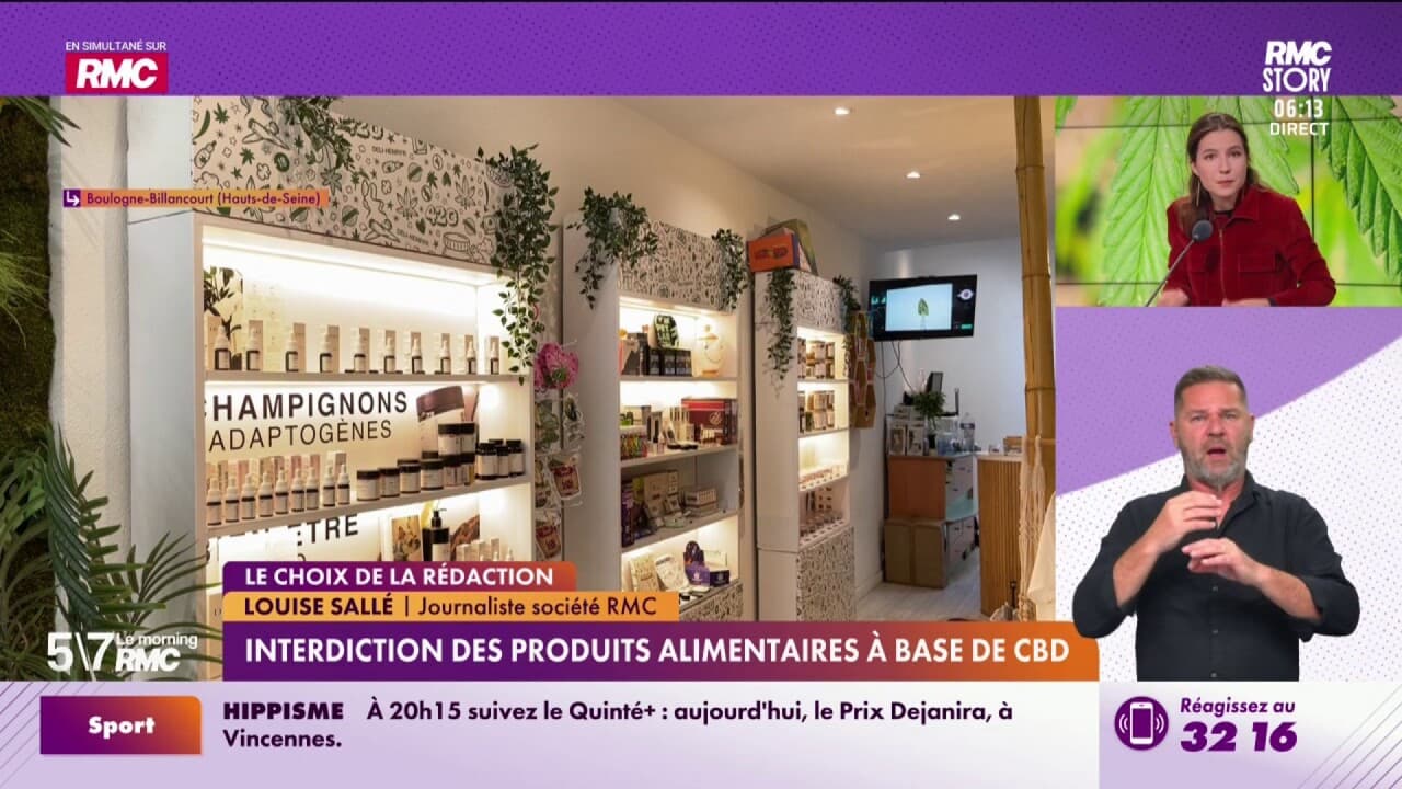 Interdiction des produits alimentaires  base de CBD
