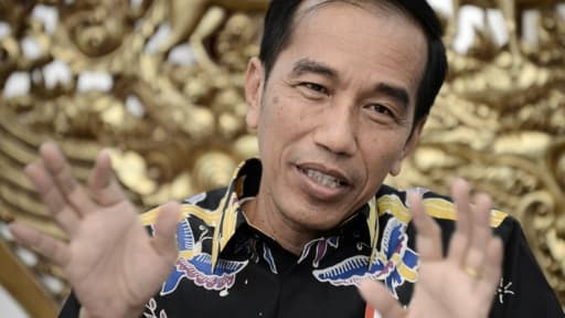 Le président indonésien Joko Widodo à Jakarta lors d'une interview à lAFP, le 27 mars 2017