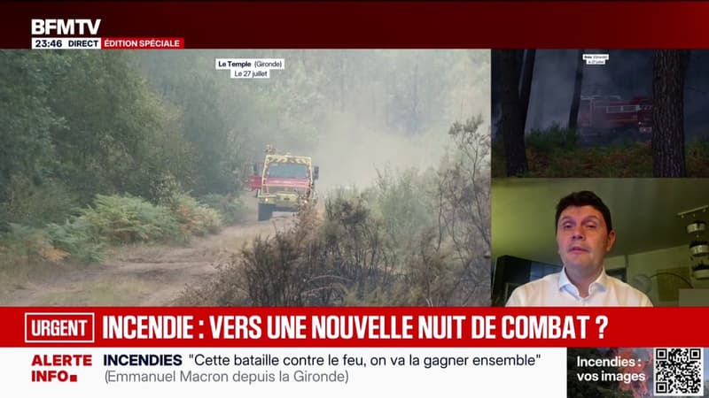 Incendie en Gironde: "On craint le vent qui est imprévisible", explique Sébastien Saint-Pasteur, député (PS)