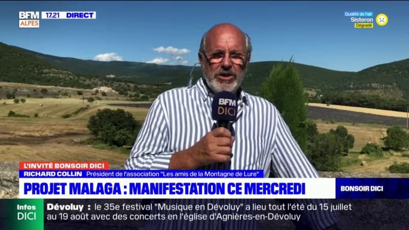 Aubignosc: Richard Collin, président de l'association "Les amis de la Montagne de Lure", s'oppose au "projet Malaga"