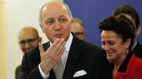 Laurent Fabius lors de sa passation de pouvoirs, le 12 février. 