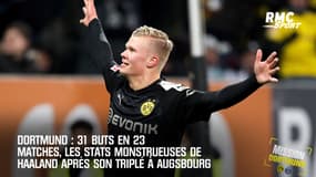 Dortmund: Les stats monstrueuses de Haaland après son triplé à Augsbourg