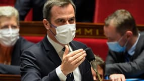 Le ministre de la Santé Olivier Véran à l'Assemblée nationale lors des débats autour du projet de loi sanitaire le 6 juillet 2021.