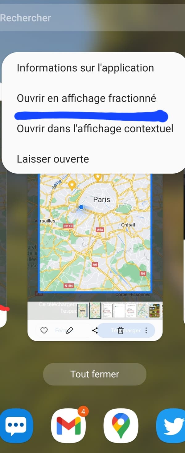 Capture d'écran Google Map