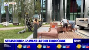 Strasbourg: les exposants préparent leurs stands, à deux jours de l'ouverture de la Foire européenne