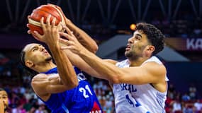 Zaccharie Risacher lors du match France-Israël à l'EuroBasket - le 31/08/2025