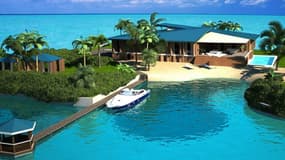Un complexe hôtelier aux Maldives