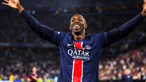 Ousmane Dembélé célèbre la victoire du PSG en Ligue des champions, le 31 mai 2025