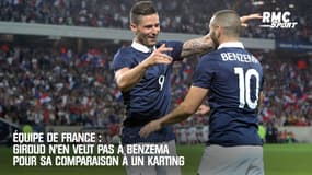Équipe de France : Giroud n'en veut pas à Benzema pour sa comparaison à un karting 