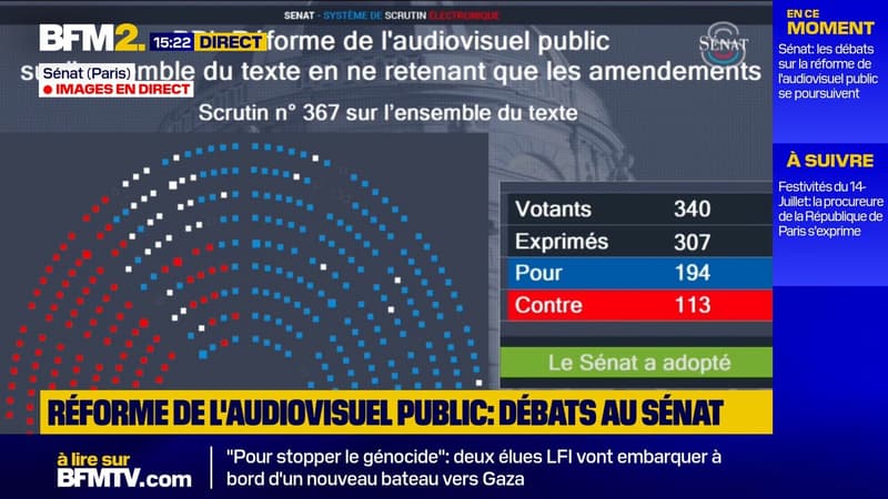 Les sénateurs ont adopté en 2e lecture la réforme de l'audiovisuel public