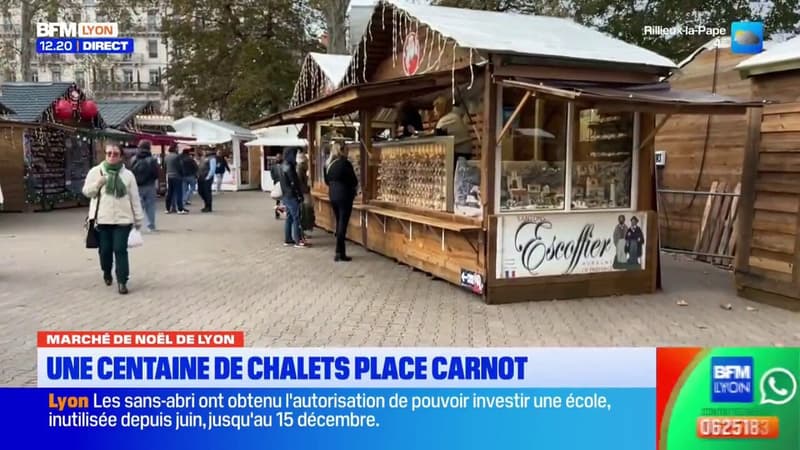 Lyon: le marché de Noël est officiellement lancé, une centaine de commerces ouverts