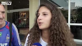 Football / Des supportrices tricolores émues de voir les Bleus - 03/07