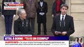 Gabriel Attal à Élisabeth Borne: "Ton histoire personnelle et ton éthique politique ont fait de toi un exemple"