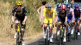 Matteo Jorgenson, Tadej Pogacar et Jonas Vingegaard sur la 10e étape du Tour de France 2025