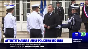 Attentat d'Arras: Gérald Darmanin a décoré neuf policiers présents au lycée Gambetta