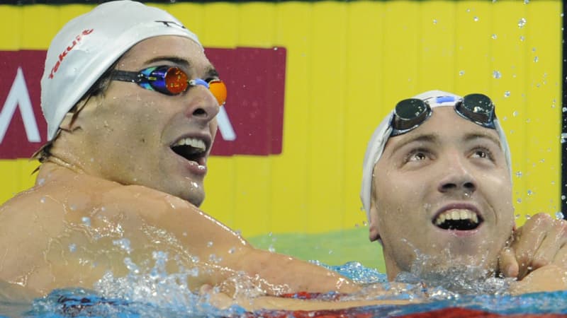 Camille Lacourt et Jérémy Stravius