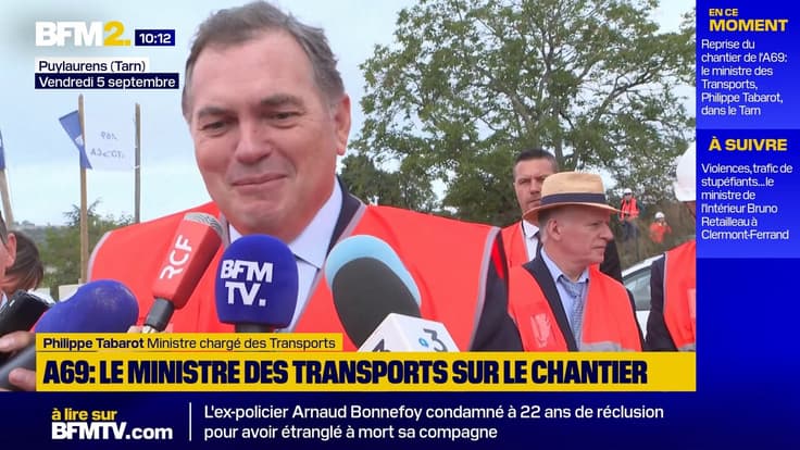 "Ce n'est peut être pas totalement cuit" : le parallèle de Philippe Tabarot entre le sursis du chantier de l'A69 et celui du gouvernement