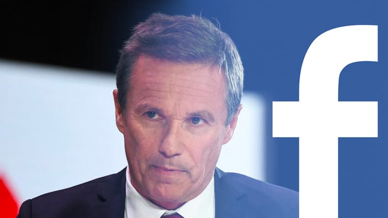 Nicolas Dupont-Aignan, président du parti Debout la France, à un débat en vue des élections européennes en avril 2019
