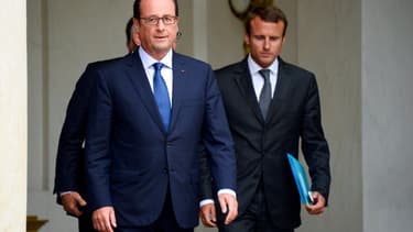 François Hollande et Emmanuel Macron.