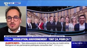 Gouvernement Barnier : « Il y a des profils qui sont un peu plus respectueux du RN », estime Bryan Masson, porte-parole du groupe RN à l'Assemblée