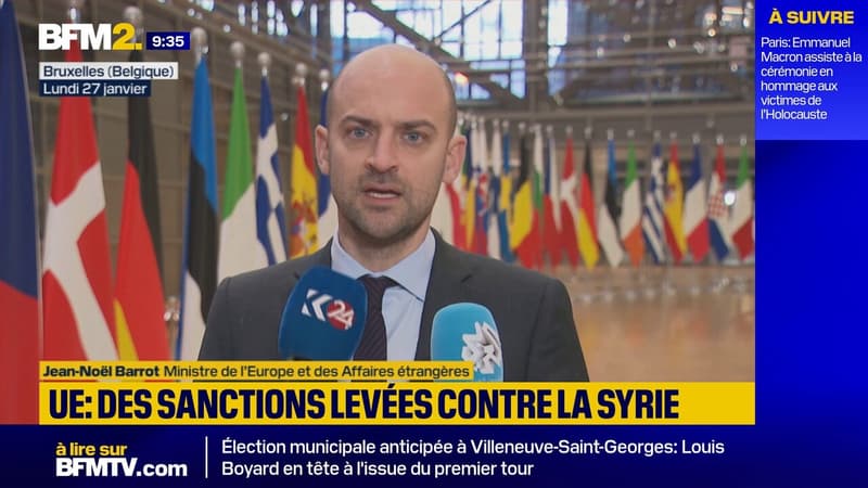 L'Union européenne va lever certaines sanctions contre la Syrie, selon le ministre Jean-Noël Barrot