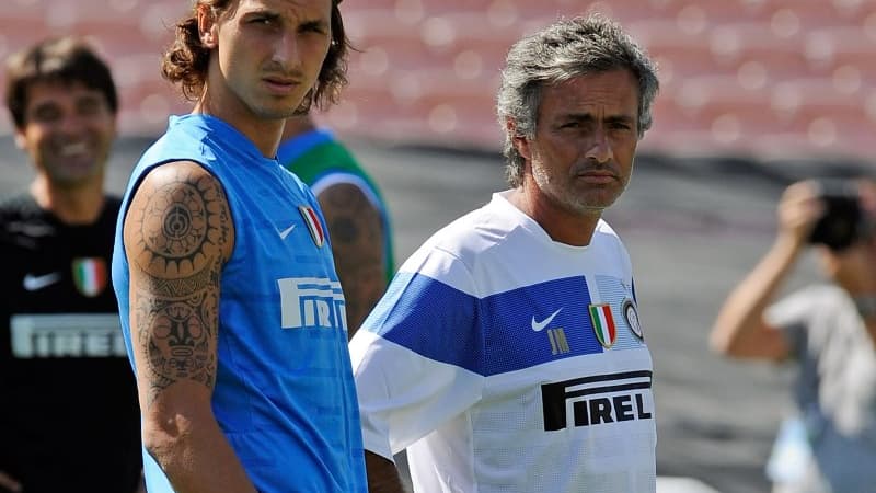 Zlatan Ibrahimovic et José Mourinho à l'Inter Milan
