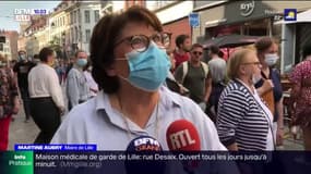 "On retrouve l'ambiance de la braderie, mais on a un pincement au cœur": Martine Aubry était présente samedi pour la braderie des commerçants à Lille