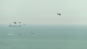 Des hélicoptères militaires chinois survolent l'île de Pingtan, près du détroit de Taïwan