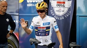 Remco Evenepoel le 19 juillet 2025 lors de la 14e étape du Tour de France 