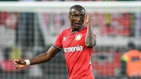 Moussa Diaby avec le Bayer Leverkusen, 5 mai 2023