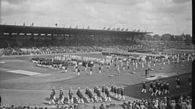 La cérémonie d'ouverture des Jeux olympiques de 1924, à Colombes.