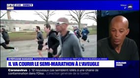 Stéphane Diagana courra le semi-marathon de Paris à l'aveugle pour sensibiliser sur le handisport