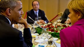 Barack Obama, Angela Merkel et François Hollande lors d'un sommet international
