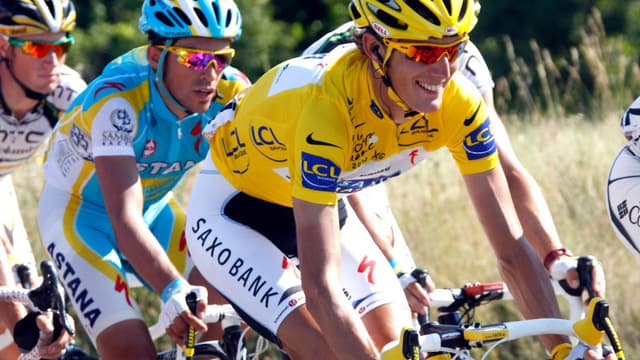 Andy Schleck en jaune sur le dernier Tour de France...
