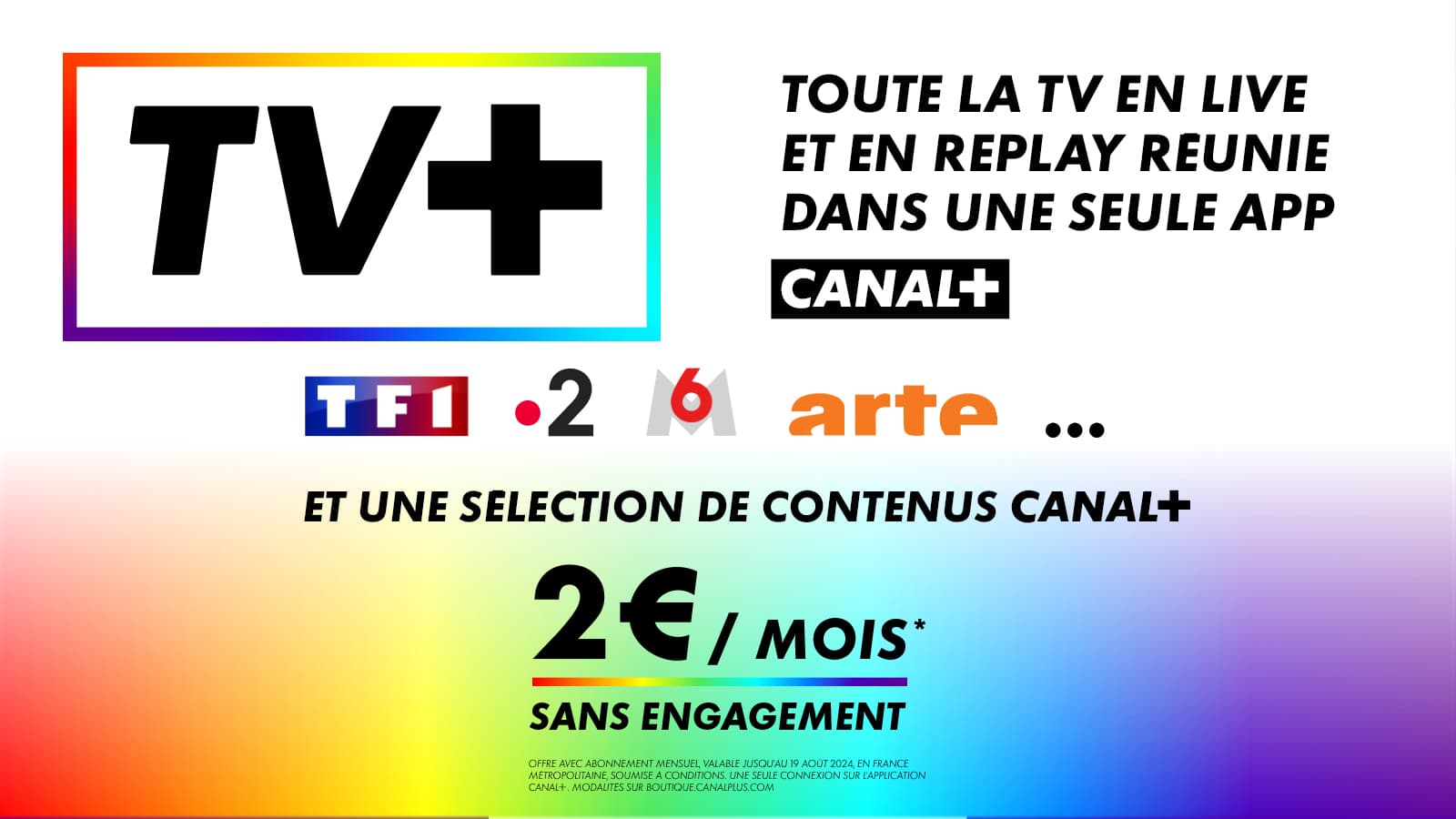 Suivez vos programmes favoris où que vous soyez cet été avec TV+, la  nouvelle offre CANAL+