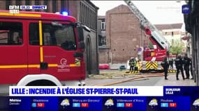 Lille: l'incendie de l'église Saint-Pierre-Saint-Paul maîtrisé