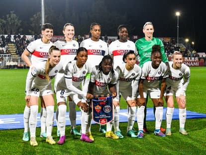L'équipe féminine du PSG, à Rome le 20 décembre 2023